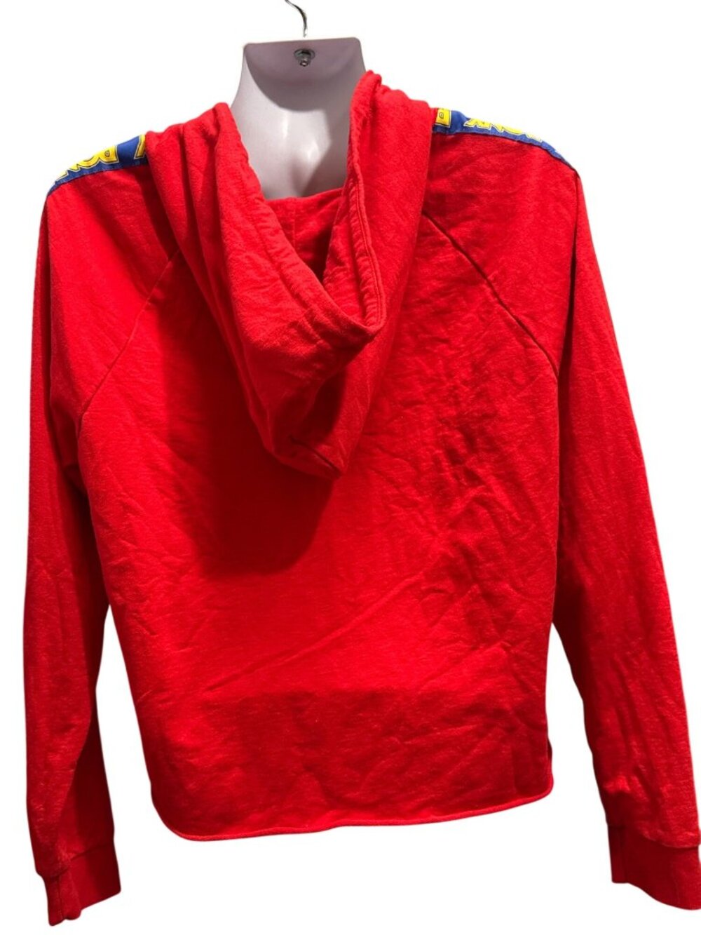 Forever 21 Plus 2X Red Hoodie Pony Tape Sleeve Raw Hem Streetwear Oversized Look - Picture 4 of 12